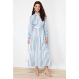 Trendyol Blue Striped Woven Dress Cene