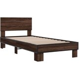  Okvir za krevet smeđi hrast 90x190 cm konstruirano drvo i metal | shoptok.hr