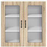  Zidni stakleni ormarić LUCCA Hrast sonoma 80 x 31 x 80 cm | Eponuda.com