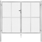  Vrata pocinkano jeklo 306x250 cm srebrna, (20761458) | Shoptok.si