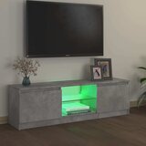TV ormarić s LED svjetlima siva boja betona 120 x 30 x 36 cm | shoptok.hr