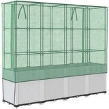 vidaXL Visoka greda s prevleko za rastlinjak videz ratana 160x40x153cm | Shoptok.si
