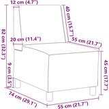  Modularna sofa bez naslona za ruke, taupe 55 cm, tkanina | shoptok.hr