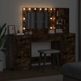  Toaletni stol s ladicama 3 pcs Dimljeni hrast Konstruirano drvo | shoptok.hr