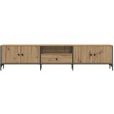 TV ormarić s ladicom boja hrasta 200x25x44 cm konstruirano drvo | Eponuda.com
