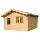  Vrtna hiška Pekkala (Zunanje dimenzije vključno s strešnim previsom (Š x G): 455 x 453 cm, Debelina stene: 28 mm, Les, Rjava) Cene