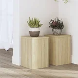 Stojalo za rastline 2 kosa sonoma hrast 20x20x30 cm inž. les