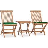  3-dijelni sklopivi vrtni blagovaonski set od masivne tikovine | shoptok.hr
