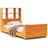  Krevet s regalom za knjige bez madraca 100x200 cm masivno drvo | shoptok.hr