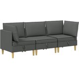  Set namještaja za dnevni boravak 3 pcs Tamnosiva Tkanina | shoptok.hr