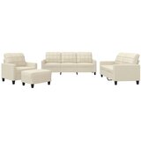  4-dijelni set sofa s jastucima krem od umjetne kože | shoptok.hr