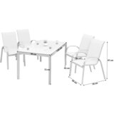 Gardenson Vrtni Set Amalfi, 5-Delno, Aluminij, Steklo | Shoptok.si