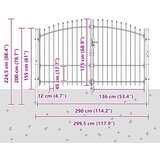  Dvoja vrata Woerden Siva 299,5 x 224,5 cm Čelik | shoptok.hr