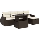 vidaXL 6-dijelni set vrtnih sofa od poliratana s jastucima smeđi | shoptok.hr