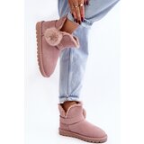 Boto Pink Women's Suede Snow Boots with Cutouts Eraclio | Shoptok.si