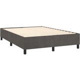  Box spring postelja z vzmetnico temno siva 140x200 cm žamet, (20790706) | Shoptok.si