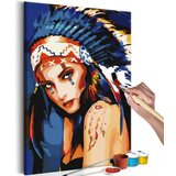  Slika za samostalno slikanje - Native American Girl 40x60 | shoptok.hr