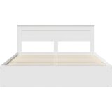  Krevetna konstrukcija Bijelo 200 x 200 cm Čvrsto borovo drvo | shoptok.hr