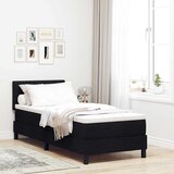 Krevet s opruga kutije s uzglavljem Crna 80 x 200 cm tkanina | Eponuda.com