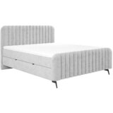 MID.YOU POSTELJA Z VZMETNICO 180 cm x 200 cm , les, tekstil, leseni material siva | Shoptok.si