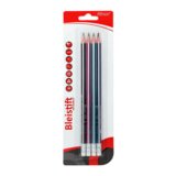 Spirit 4-delni komplet Matt trikotnih grafitnih svinčnikov z radirko | Shoptok.si
