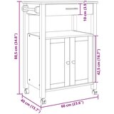  Kuhinjski kolica Jednobojno Crna 88 5 x 40 x 60 cm | shoptok.hr