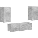  Set omare za televizijo na steni 4 pcs Betonsko siva, (5000132383) | Shoptok.si