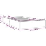  Posteljni okvir bel trden les 90x200 cm, (20684735) | Shoptok.si