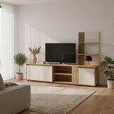 Livetastic DNEVNI REGAL, kašmir, hrast artisan | Shoptok.si