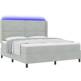  Krevet s opruga kutije Svijetlo siva 180 x 200 cm Baršun | shoptok.hr