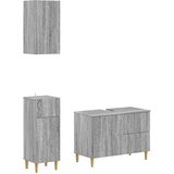  Set za kupaonicu od 3 dijela DELFT Siva Sonoma | shoptok.hr