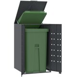  Spremnik za kantu za jednu kantu na kotačiće antracit boje 69x79x117 cm čelik | shoptok.hr