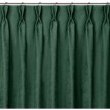  Curtain MILANA color bottle green style classic flex 9.5 cm with double pleat chenille 280x270 HOMEDE | shoptok.hr