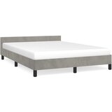  Okvir za krevet bez madraca svjetlosivi 140 x 190 cm baršunasti | shoptok.hr