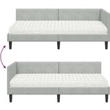  Kotni okvir postelje z matrico Drugo 2 pcs Svetlo siva Žamet, (5000123384) | Shoptok.si