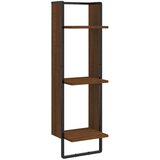  Zidna polica s 3 razine smeđa boja hrasta 30x25x100 cm drvena | shoptok.hr