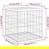  Klupa s gabionskim dizajnom 43x44x42 cm masivna borovina | shoptok.hr