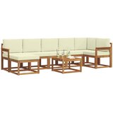  Set vanjskih sofa 8 kom. Prirodna i krem | shoptok.hr