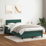 Box spring postelja z vzmetnico temno zelena 120x210 cm žamet, (22011016) | Shoptok.si