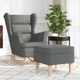 vidaXL Stolica za ljuljanje s osloncem za noge od tkanine tamnosiva | shoptok.hr