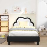  Otroški posteljni okvir z vznožjem Črna 80 x 200 cm PU, (5000104679) | Shoptok.si