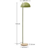 Kave Home Zelena/u prirodnoj boji stojeća svjetiljka s metalnim sjenilom (visina 150 cm) Catlar – | shoptok.hr