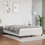 Maison Chic Posteljni okvir - Dvoposteljna postelja - Zakonska postelja bel 140x190 cm umetno usnje-J9882, (21759344) | Shoptok.si