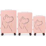  Komplet 3 kofera Wings ABS+ mekano roza boja | shoptok.hr