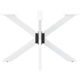  Noge jedilne mize pajkove oblike bele 120x68x(72-73) cm jeklo | Shoptok.si