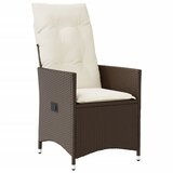  7-dijelni vrtni blagovaonski set s jastucima poliratan smeđi Smeđa 190 x 90 x 75 cm | shoptok.hr