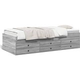vidaXL Dnevna postelja s predali siva sonoma 75x190 cm inženirski les Cene