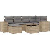 vidaXL 7-dijelni set vrtnih sofa od poliratana s jastucima bež | shoptok.hr