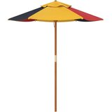 vidaXL Vrtni suncobran za djecu s drvenim stupom Ø 120 x 140 cm | shoptok.hr