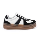 Shelvt Black and white platform sneakers | shoptok.hr
